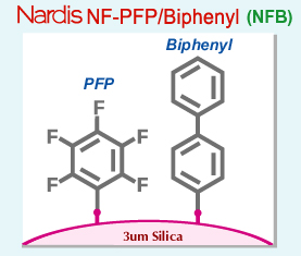 IMTAKT HPLC Column Nardis NF-PFP/Biphenyl